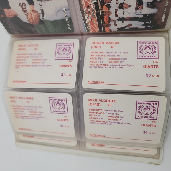 San Francisco Giants Vintage 1987 Mother's Cards Book - Picture 11 of 13